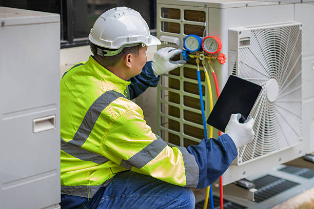 Professional Hvac technician working in La France, SC